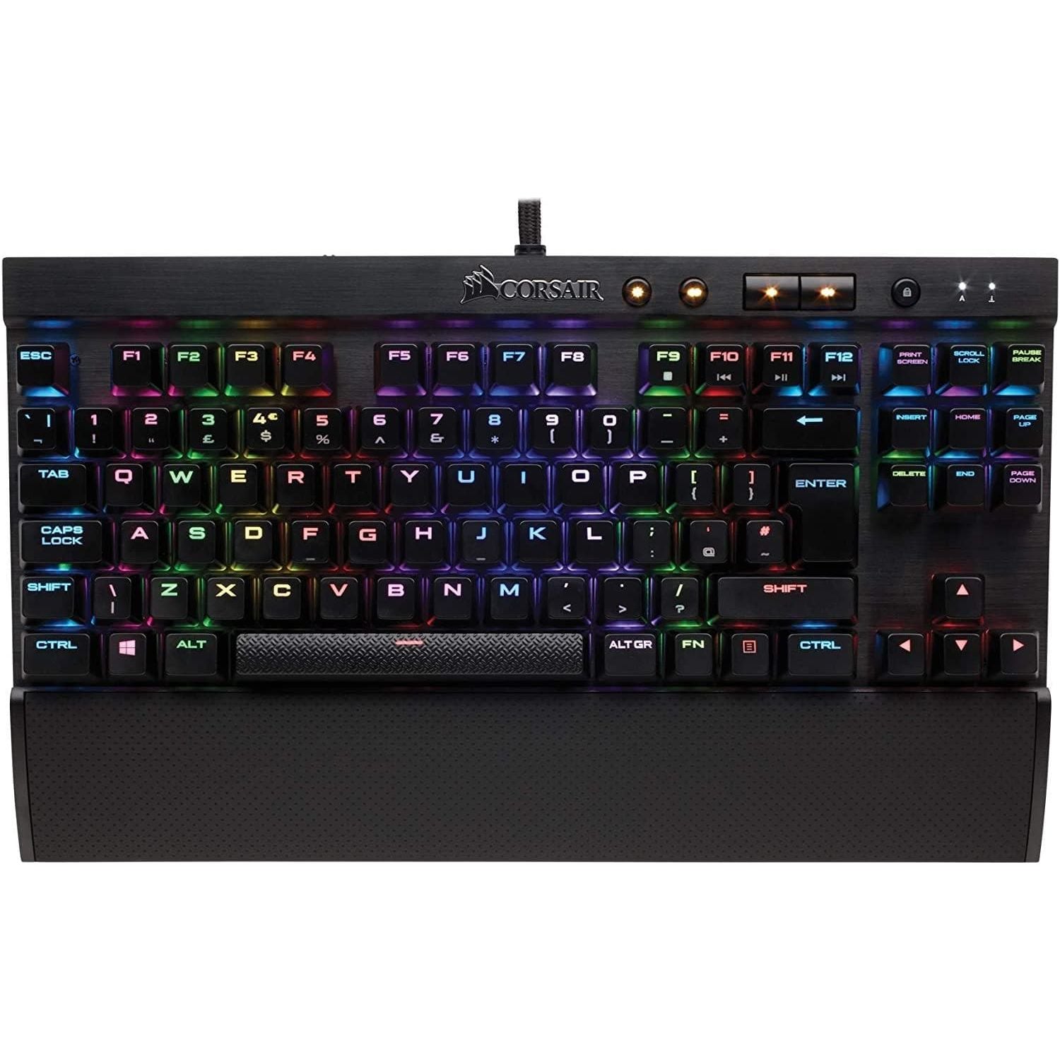 Buy Corsair,Corsair K65 RGB RAPIDFIRE Compact Mechanical Keyboard (CHERRY MX SPEED RGB, Aircraft-Grade Anodised Brushed Aluminium, 10 Keyless Design, Vibrant Multi-Colour LED Backlighting) QWERTY, Black - Gadcet.com | UK | London | Scotland | Wales| Ireland | Near Me | Cheap | Pay In 3 | Keyboards